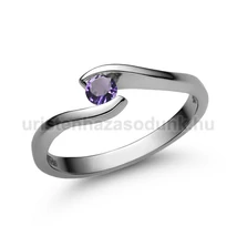 E14FM - AMETISZT köves Fehér arany Eljegyzési Gyűrű