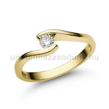 E14SC - CIRKÓNIA köves Sárga arany Eljegyzési Gyűrű