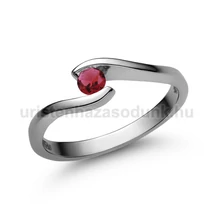E14FR - RUBIN köves Fehér arany Eljegyzési Gyűrű