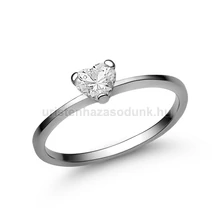E15FC - CIRKÓNIA köves Fehér arany Eljegyzési Gyűrű