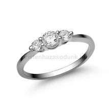 E16FC - CIRKÓNIA köves Fehér arany Eljegyzési Gyűrű