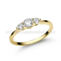 E16SC - CIRKÓNIA köves Sárga arany Eljegyzési Gyűrű