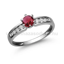 E17FR_B - RUBIN - GYÉMÁNT köves Fehér arany Eljegyzési Gyűrű E17FR_B - RUBIN - GYÉMÁNT köves Fehér arany Eljegyzési Gyűrű