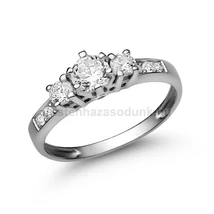 E18FC - CIRKÓNIA köves Fehér arany Eljegyzési Gyűrű