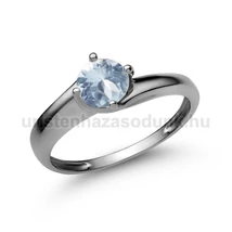 E19FK - AKVAMARIN köves Fehér arany Eljegyzési Gyűrű