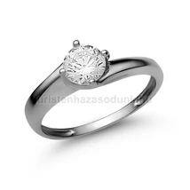 E19FC - CIRKÓNIA köves Fehér arany Eljegyzési Gyűrű