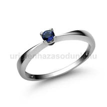 E1FZK - KÉK ZAFÍR köves Fehér arany Eljegyzési Gyűrű