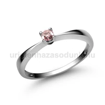 E1FZR - RÓZSASZÍN ZAFÍR köves Fehér arany Eljegyzési Gyűrű