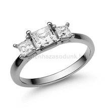 E201FZF_B - FEHÉR ZAFÍR - GYÉMÁNT köves Fehér arany Eljegyzési Gyűrű