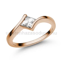 E202RC - CIRKÓNIA köves Rozé arany Eljegyzési Gyűrű