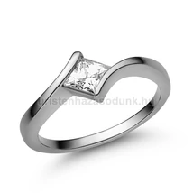 E202FZF - FEHÉR ZAFÍR köves Fehér arany Eljegyzési Gyűrű