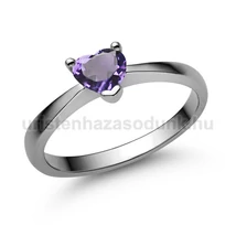 E203FM - AMETISZT köves Fehér arany  Eljegyzési Gyűrű