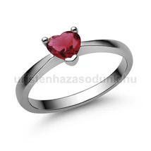 E203FR - RUBIN köves Fehér arany Eljegyzési gyűrű