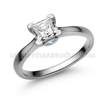 E206FC_K - AKVAMARIN - CIRKÓNIA köves Fehér arany Eljegyzési Gyűrű