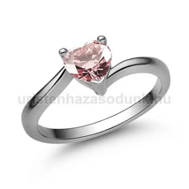 E207FZR - RÓZSASZÍN ZAFÍR köves Fehér arany Eljegyzési Gyűrű