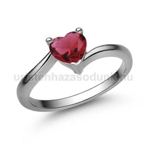 E207FR - RUBIN köves Fehér arany Eljegyzési gyűrű