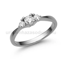 E208FC - CIRKÓNIA köves Fehér arany Eljegyzési Gyűrű