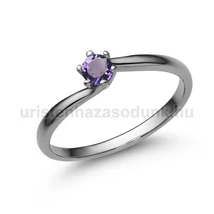 E209FM - AMETISZT köves Fehér arany Eljegyzési Gyűrű