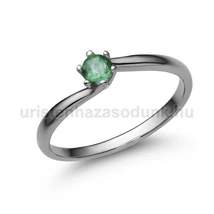 E209FS - SMARAGD köves Fehér arany Eljegyzési Gyűrű
