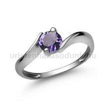 E20FM - AMETISZT köves Fehér arany Eljegyzési Gyűrű