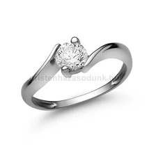 E20FC - CIRKÓNIA köves Fehér arany Eljegyzési Gyűrű