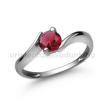 E20FR - RUBIN köves Fehér arany Eljegyzési Gyűrű