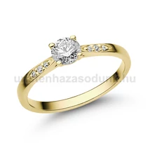 E210SC - CIRKÓNIA köves Sárga arany Eljegyzési Gyűrű