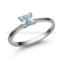 E213FK - AKVAMARIN köves Fehér arany Eljegyzési Gyűrű