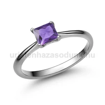 E213FM - AMETISZT köves Fehér arany Eljegyzési Gyűrű