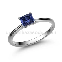 E213FZK - KÉK ZAFÍR köves Fehér arany Eljegyzési Gyűrű