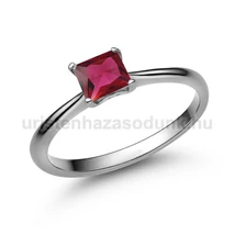 E213FR - RUBIN köves Fehér arany Eljegyzési gyűrű