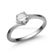 E214FC - CIRKÓNIA köves Fehér arany Eljegyzési Gyűrű