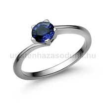 E214FZK - KÉK ZAFÍR köves Fehér arany Eljegyzési Gyűrű