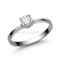 E21FC - CIRKÓNIA köves Fehér arany Eljegyzési Gyűrű