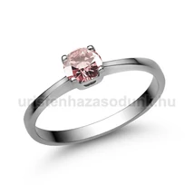 E21FZR - RÓZSASZÍN ZAFÍR köves Fehér arany Eljegyzési Gyűrű