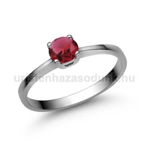 E21FR - RUBIN köves Fehér arany Eljegyzési Gyűrű