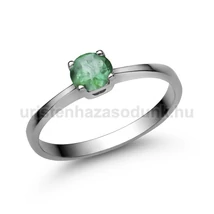 E21FS - SMARAGD köves Fehér arany Eljegyzési Gyűrű
