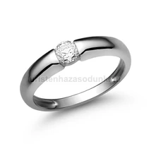 E22FZF - FEHÉR ZAFÍR köves Fehér arany Eljegyzési Gyűrű