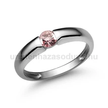 E22FZR - RÓZSASZÍN ZAFÍR köves Fehér arany Eljegyzési Gyűrű