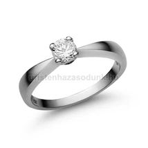 E23FZF - FEHÉR ZAFÍR köves Fehér arany Eljegyzési Gyűrű