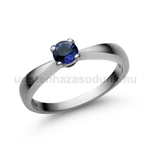 E23FZK - KÉK ZAFÍR köves Fehér arany Eljegyzési Gyűrű