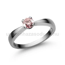 E23FZR - RÓZSASZÍN ZAFÍR köves Fehér arany Eljegyzési Gyűrű