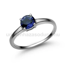 E24FZK - KÉK ZAFÍR köves Fehér arany Eljegyzési Gyűrű