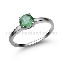 E24FS - SMARAGD köves Fehér arany Eljegyzési Gyűrű