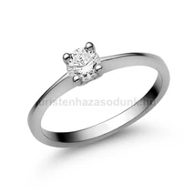 E25FZF - FEHÉR ZAFÍR köves Fehér arany Eljegyzési Gyűrű