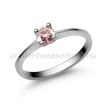 E25FZR - RÓZSASZÍN ZAFÍR köves Fehér arany Eljegyzési Gyűrű