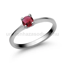E25FR - RUBIN köves Fehér arany Eljegyzési Gyűrű