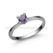 E26FM - AMETISZT köves Fehér arany Eljegyzési Gyűrű