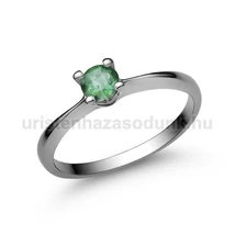 E26FS - SMARAGD köves Fehér arany Eljegyzési Gyűrű