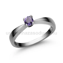 E2FM - AMETISZT köves Fehér arany Eljegyzési Gyűrű